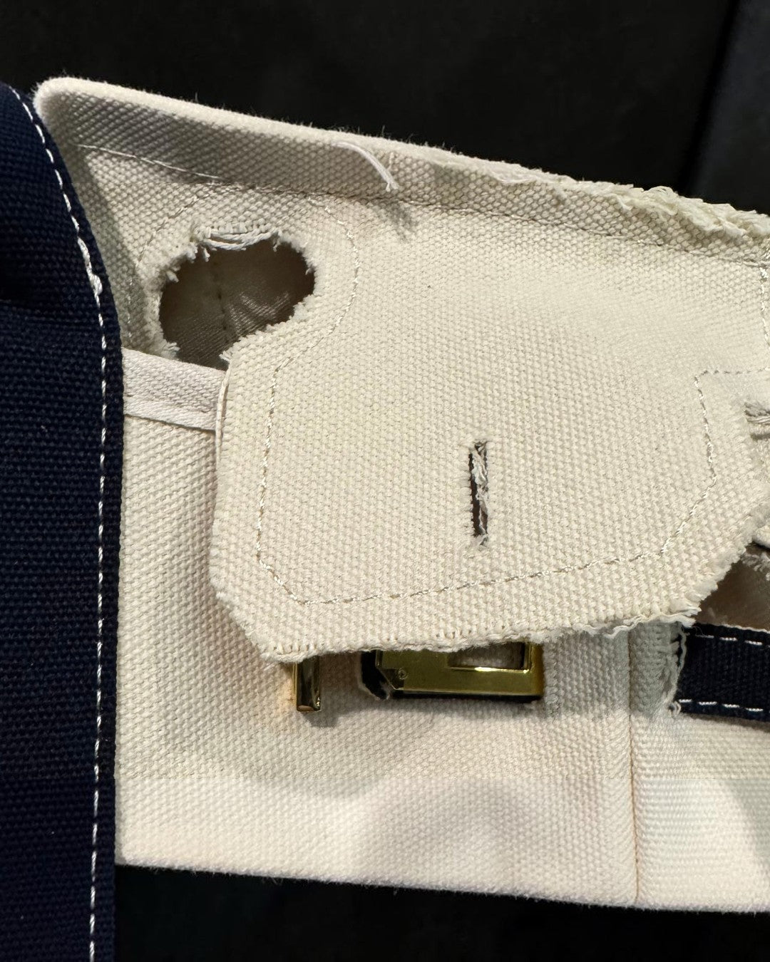 The Weekender Distressed Tote Navy