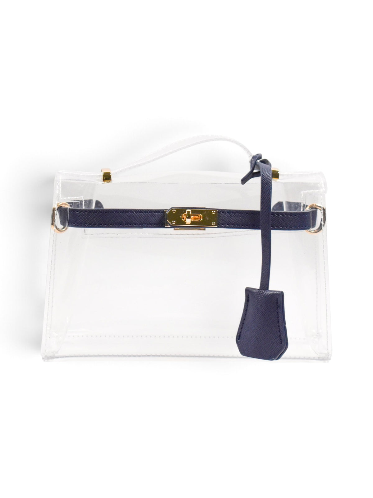 The Mini Andrea Clear Top Handle Bag Black