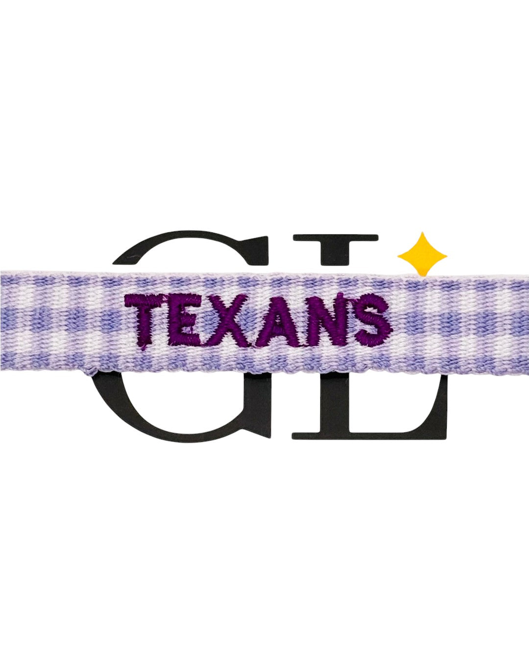 Texans Purple Gingham Team Tassel Bracelet Purple