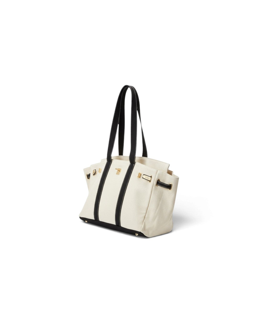 The Luxe Signature Tote- LONG STRAP Black