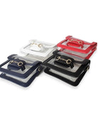 The Ashley Clear Handbag Navy