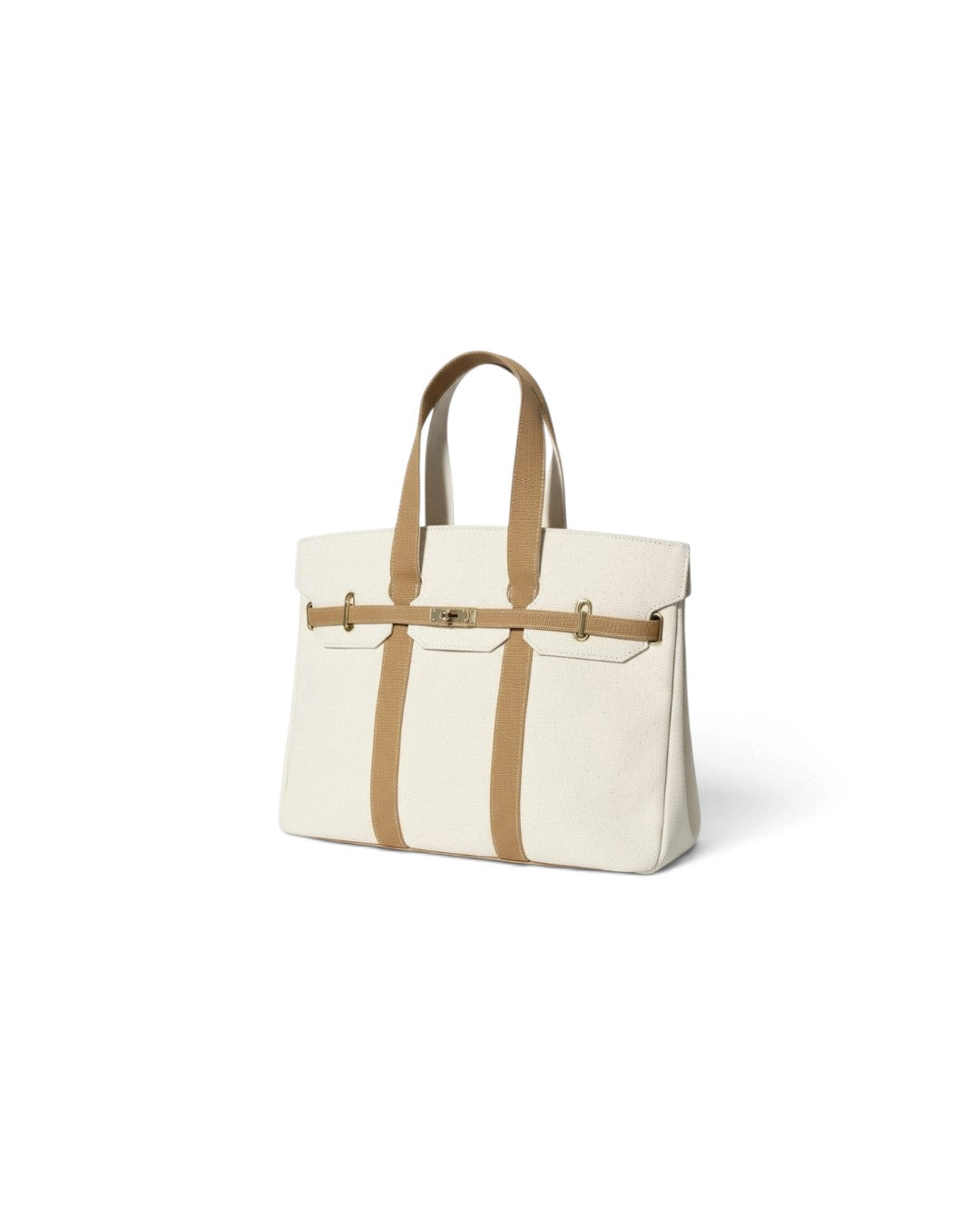 The Luxe Signature Tote- Short Handle Tan