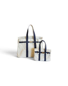 The Luxe Signature Tote- Short Handle Navy