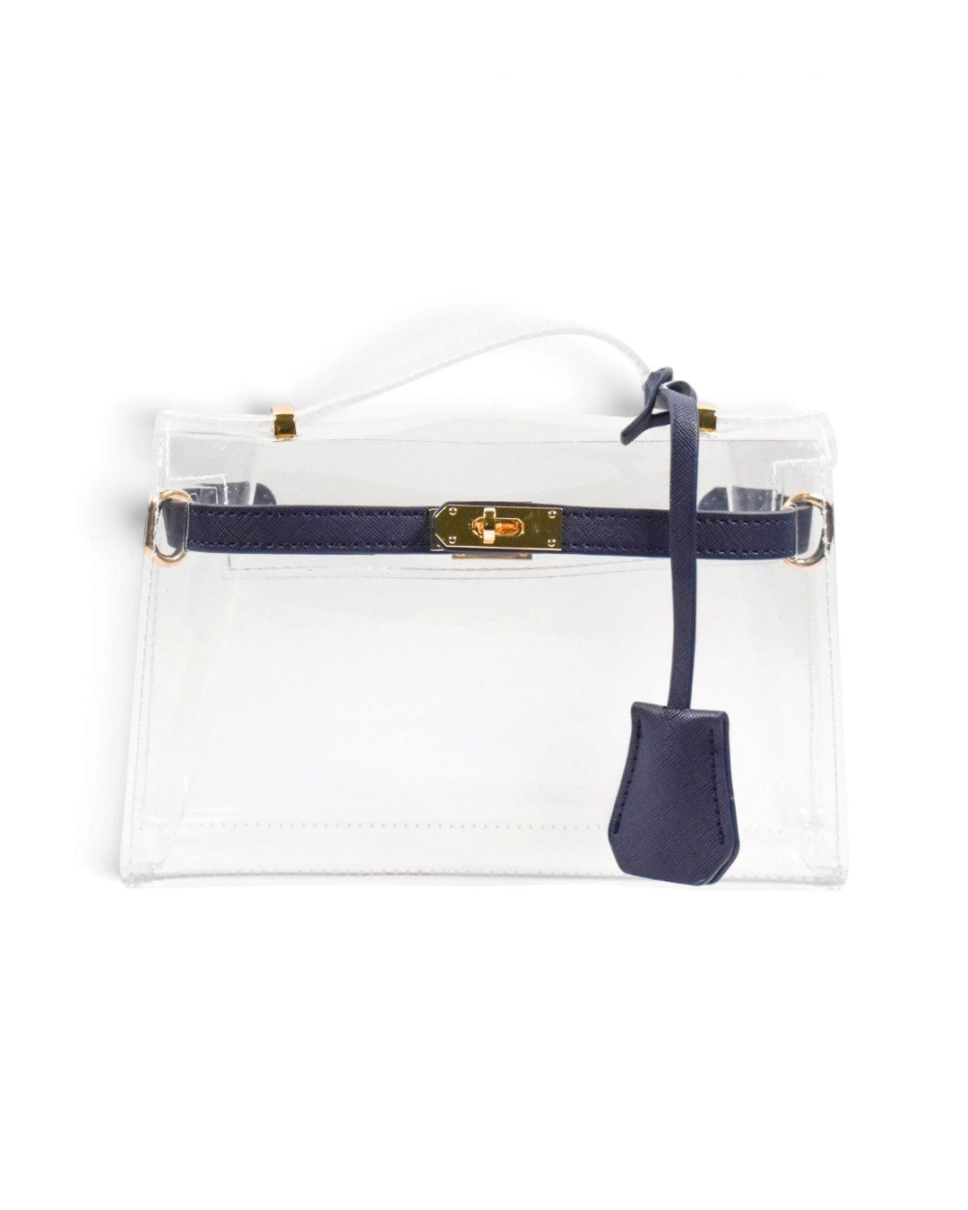 The Mini Andrea Clear Top Handle Bag Red