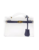 The Mini Andrea Clear Top Handle Bag Red