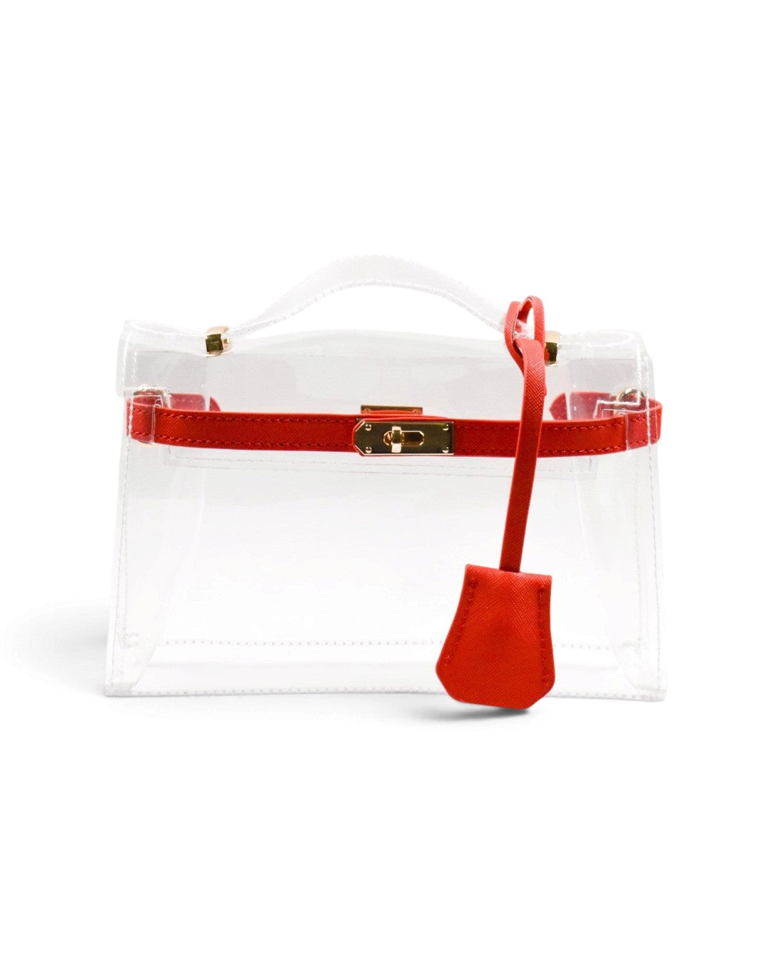 The Mini Andrea Clear Top Handle Bag Navy