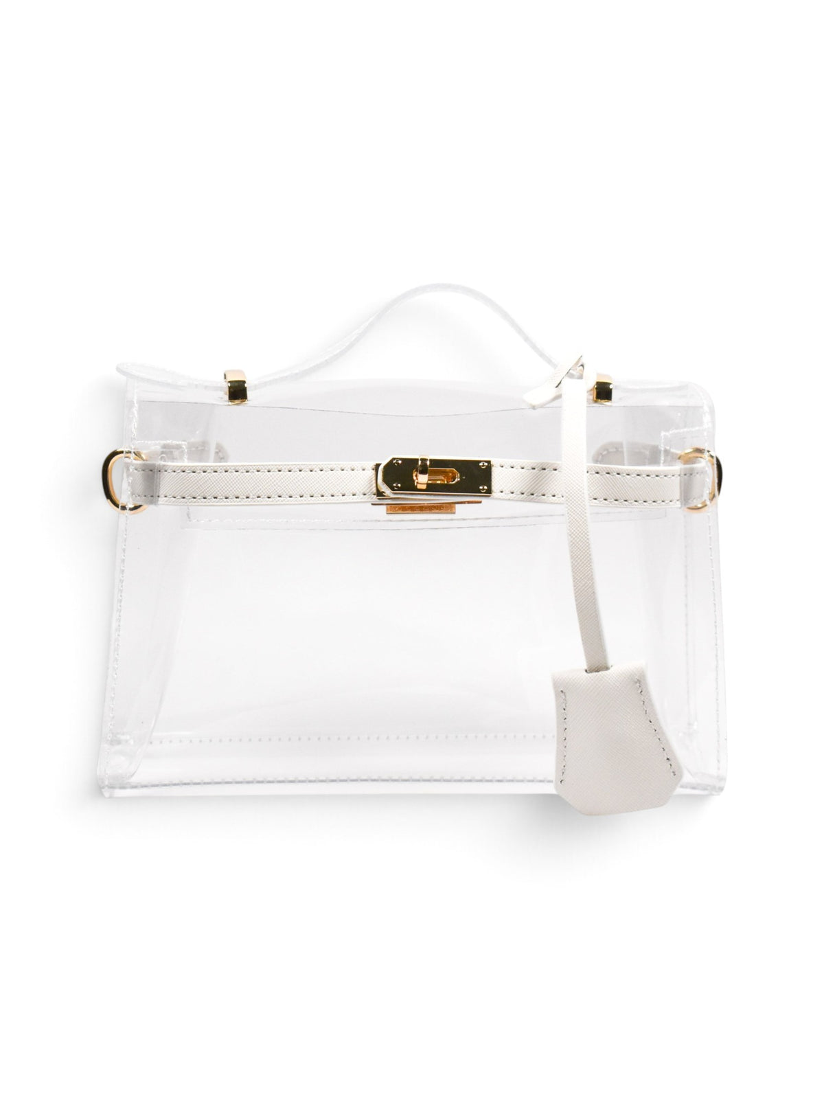 The Mini Andrea Clear Top Handle Bag Navy