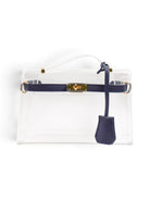 The Mini Andrea Clear Top Handle Bag Black