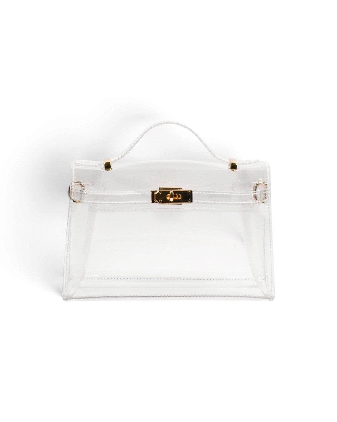 The Mini Andrea Clear Top Handle Bag Maroon