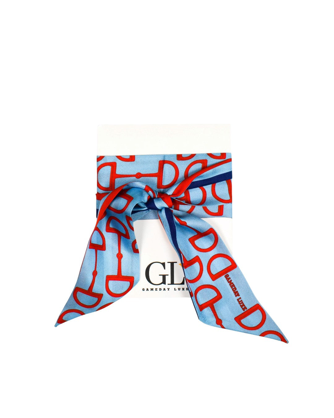 The Gameday Signature Scarf- Light Blue, Red, and Navy Light Blue, Red, and Navy