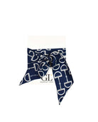 The Gameday Signature  Scarf- Navy And White Navy And White