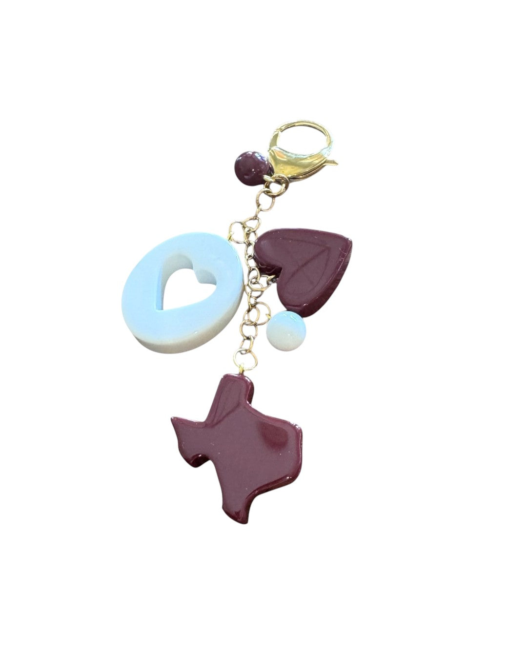 Luxe League Bag Charm Texas Edition - Maroon Maroon