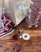 Luxe League Bag Charm Texas Edition - Maroon Maroon