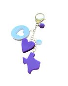 Luxe League Bag Charm Texas Edition- Purple Purple
