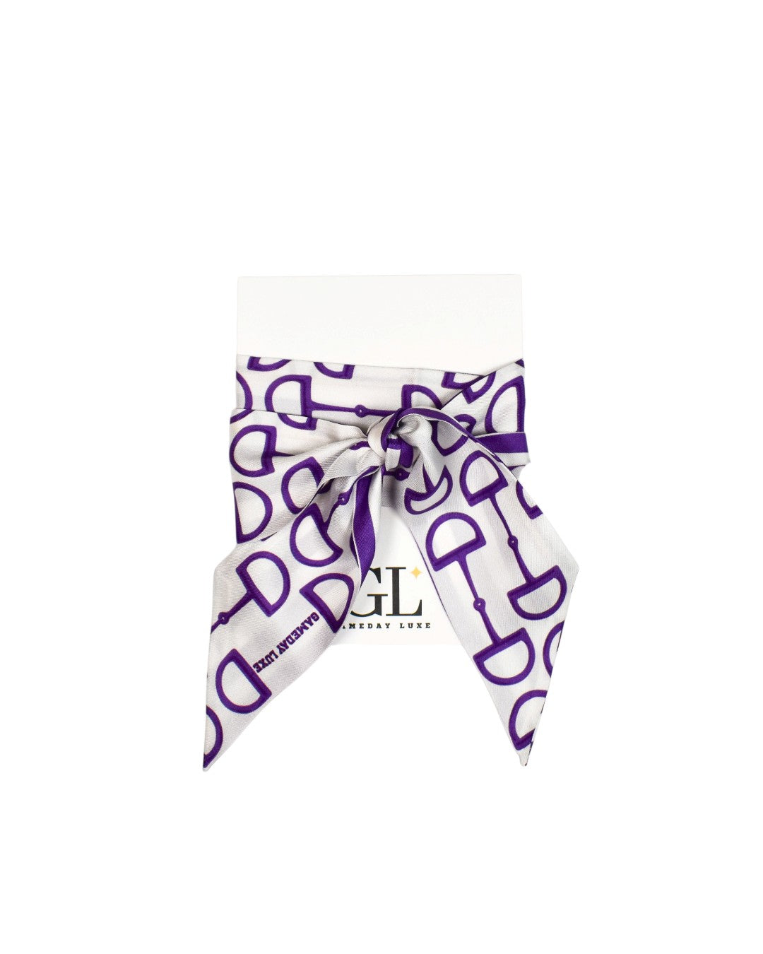 The  Gameday Signature Scarf - White and Purple White and Purple