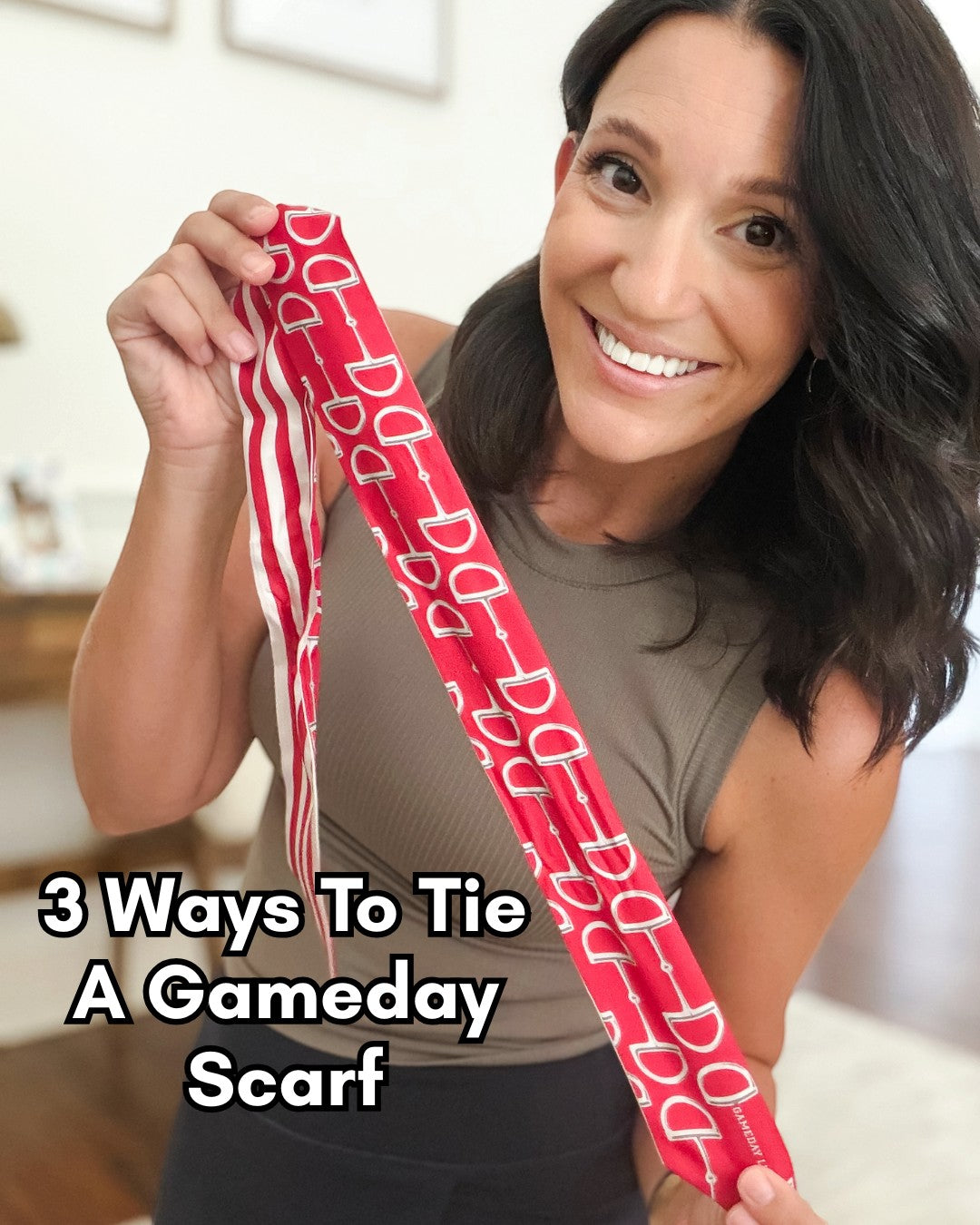 The Gameday Signature Scarf - Crimson And White Crimson And White