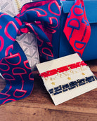 The Gameday Signature  Scarf- Navy, Red And White Navy, Red And White