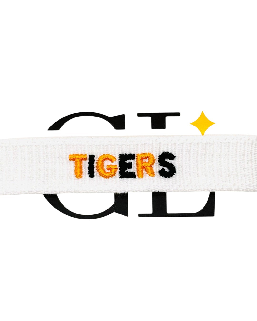 Navy And Orange Tigers Team Tassel Bracelet Navy And Orange
