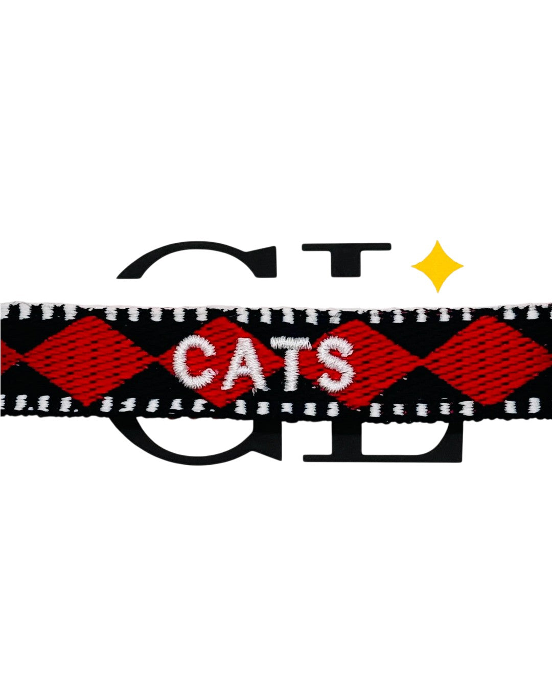 Cats Team Tassel Bracelet Black and Red