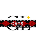 Cats Team Tassel Bracelet Black and Red