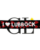 I ❤️ Lubbock Team Tassel Bracelet Red and Black