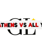 Athens Vs All Y'All Team Tassel Bracelet White Red and Black