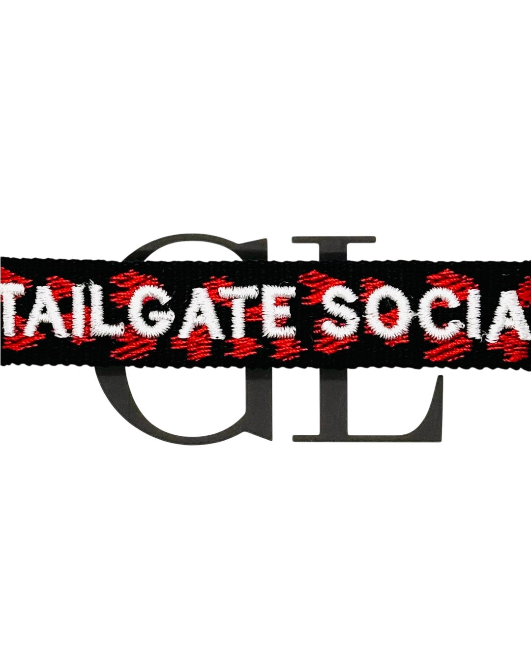 Tailgate Socialite Team Tassel Bracelet Black Red and White