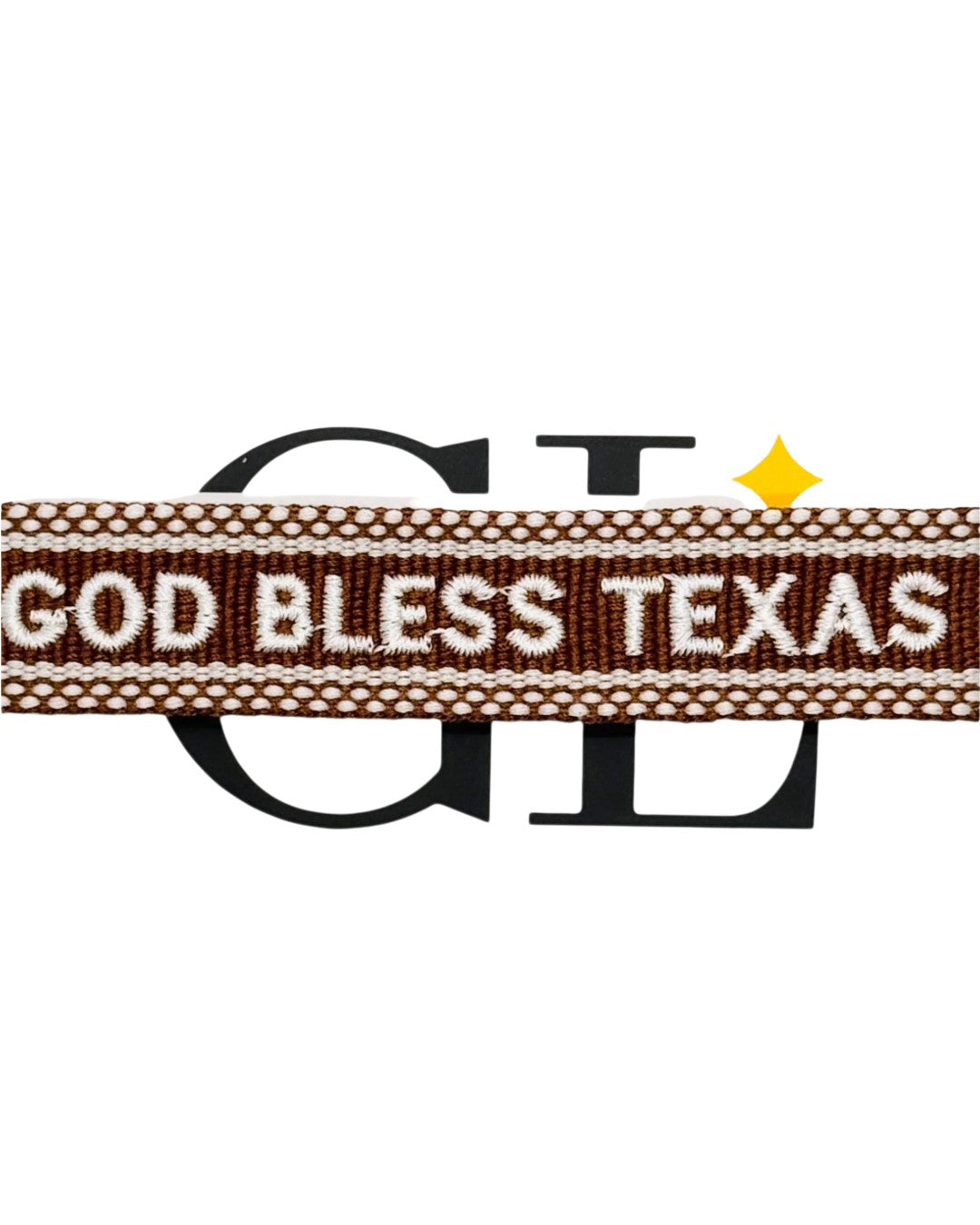 God Bless Texas Team Tassel Bracelet Burnt Orange and White