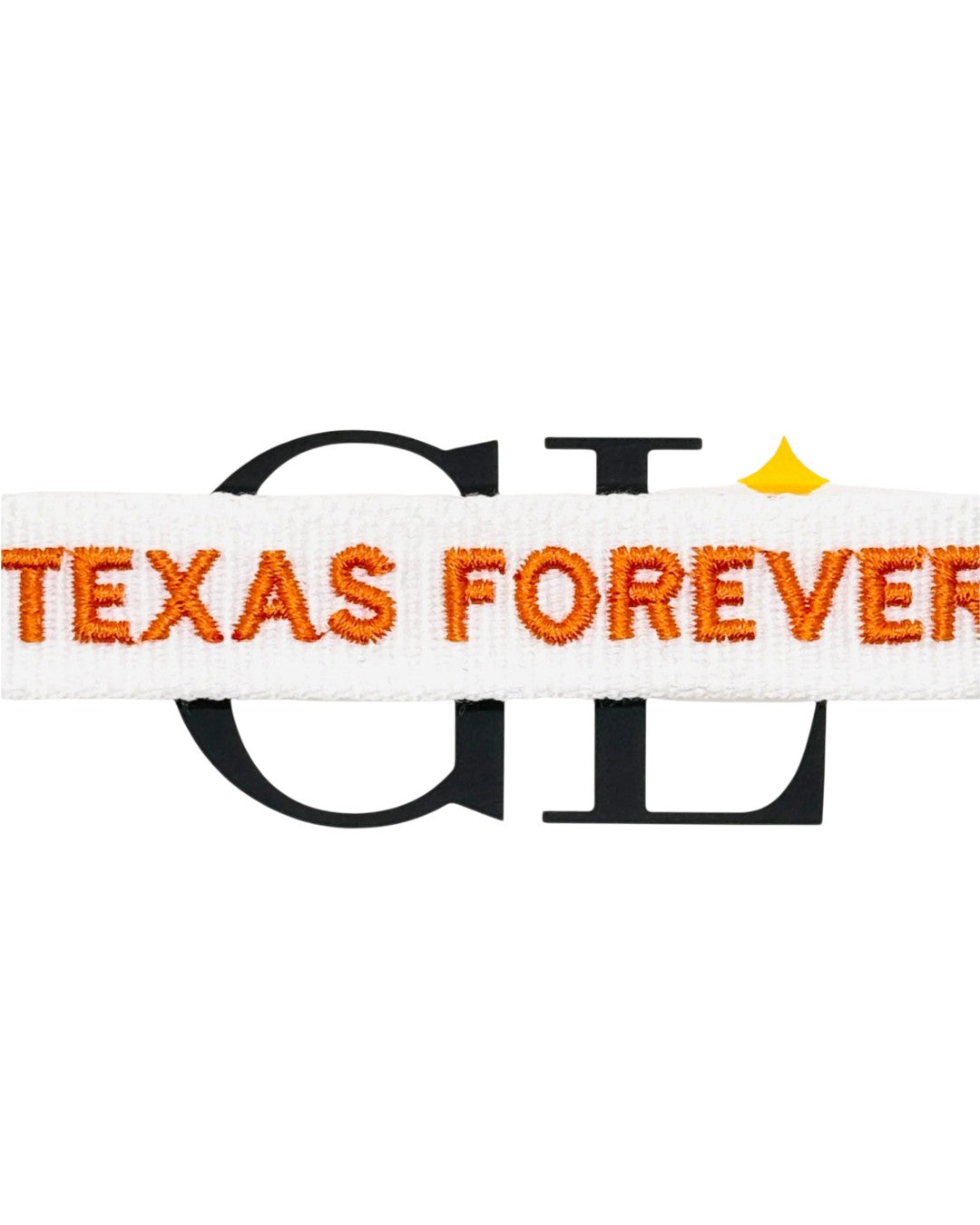 Texas Forever Team Tassel Bracelet White and Burnt Orange