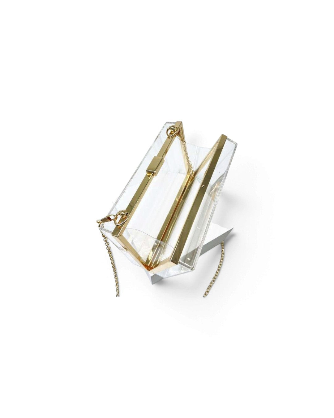 The Shawn Clear Crossbody Handbag Gold