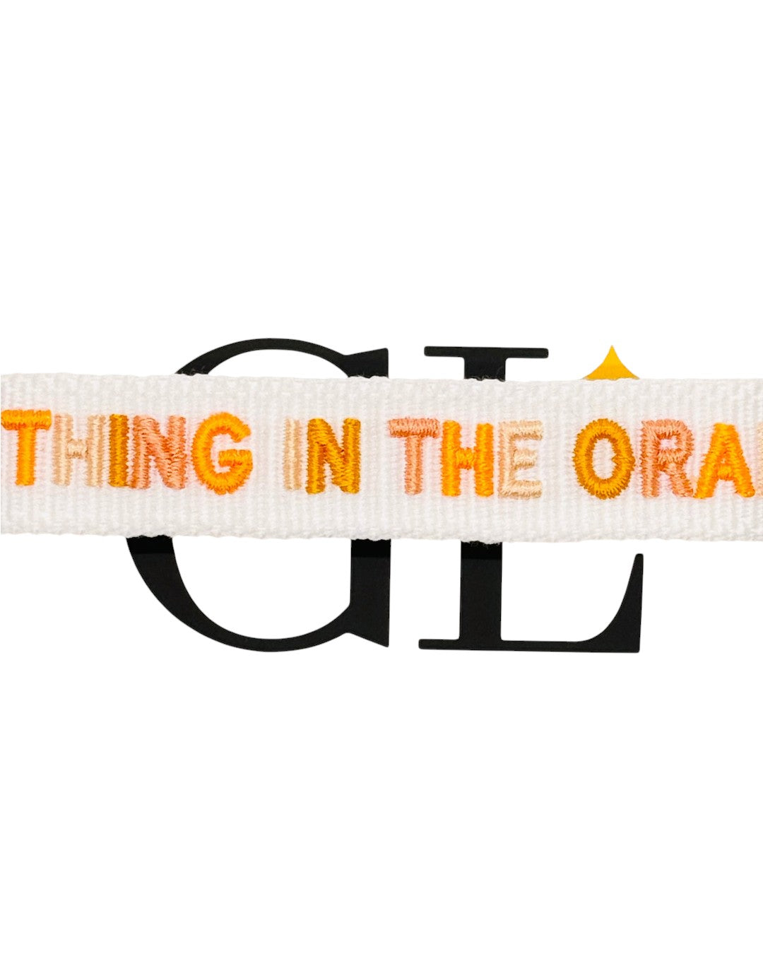 Something In The Orange Team Tassel Bracelet White and Orange