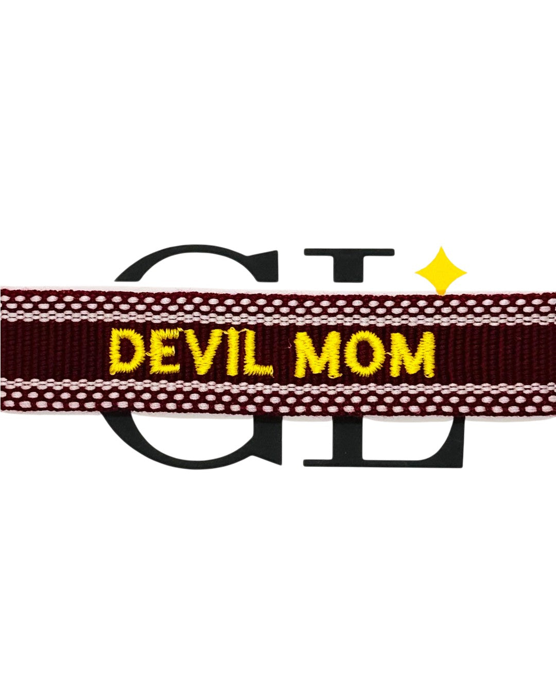 Devil Mom Team Tassel Bracelet Maroon and Gold