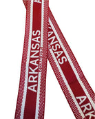 The College Town Canvas Strap- Fayetteville Red And White