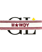 Howdy Team Tassel Bracelet White and Maroon