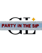 Party In The Sip Team Tassel Bracelet Light Blue and Red