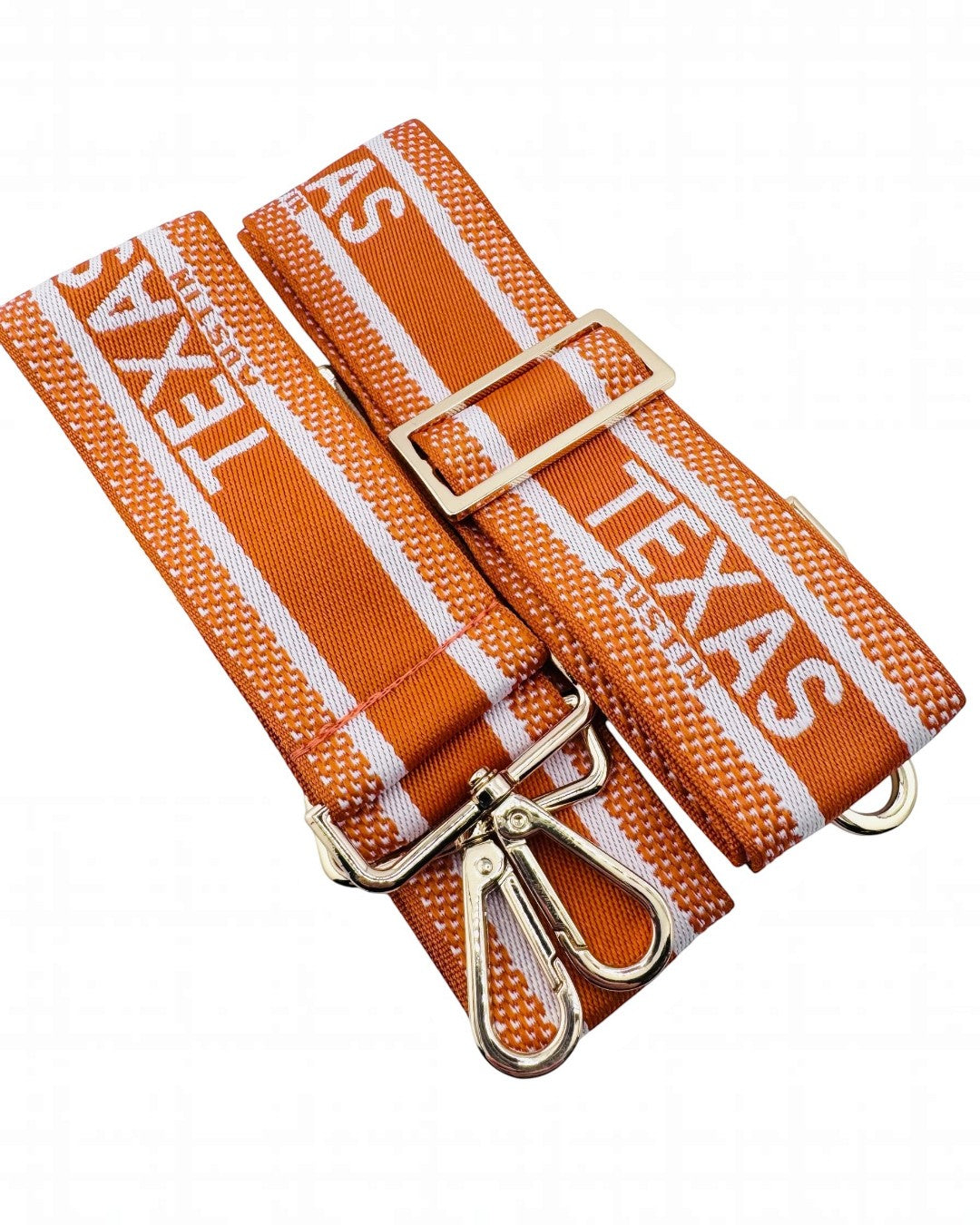 The College Town Canvas Strap- Austin Orange And White