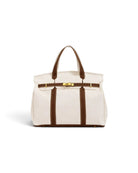 The Weekender Distressed Tote Brown