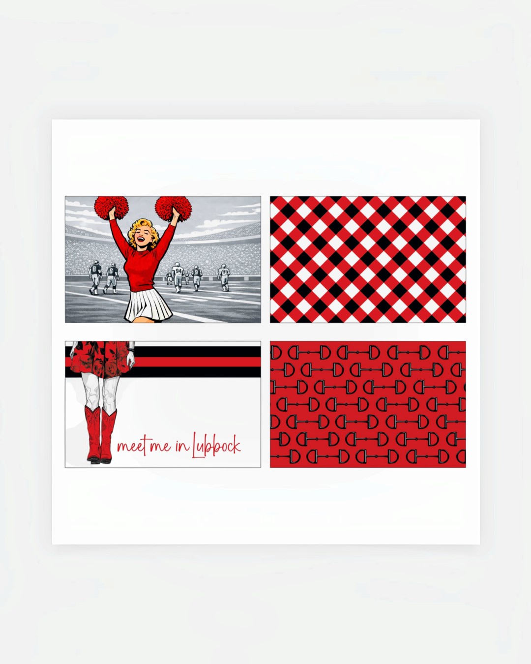 Gameday Luxe Icon Lucite Tray and Artwork Lubbock